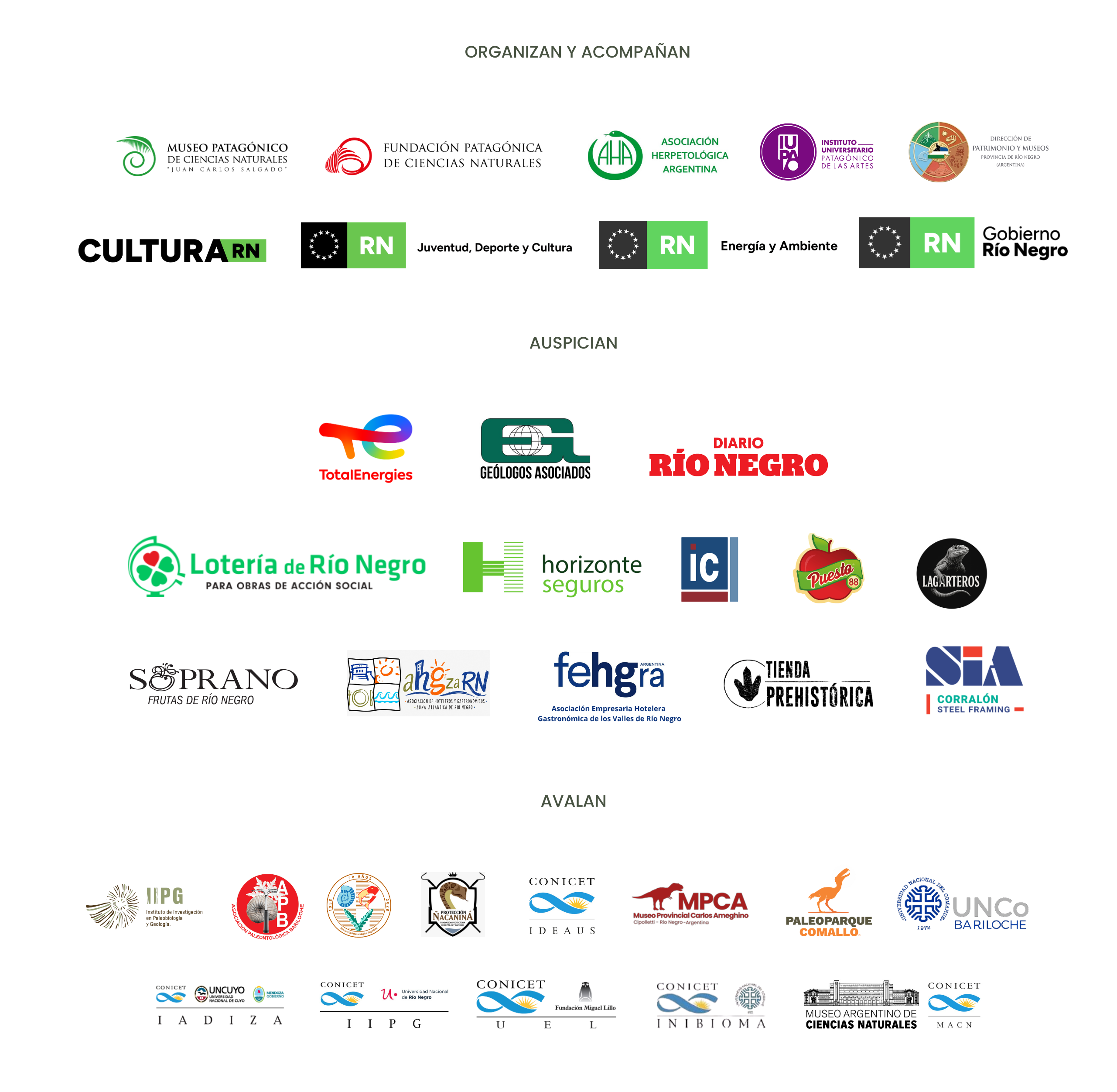 Organizan, auspician y avalan el XXVI Congreso Argentino de Herpetología